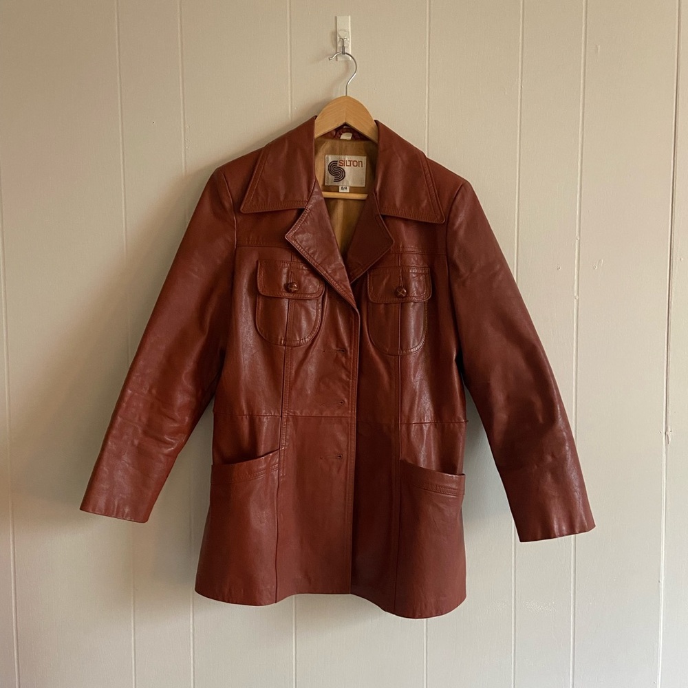 Women's Vintage Brown Leather Jacket